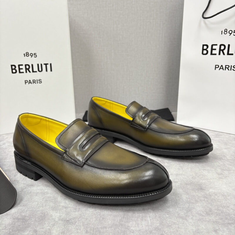 BERLUTI New Oslo 皮革乐福鞋皮鞋