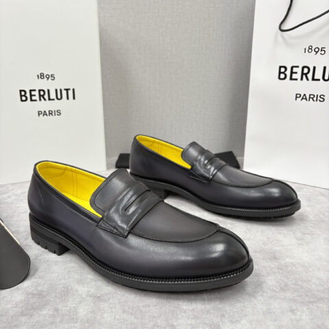 BERLUTI New Oslo 皮革乐福鞋皮鞋