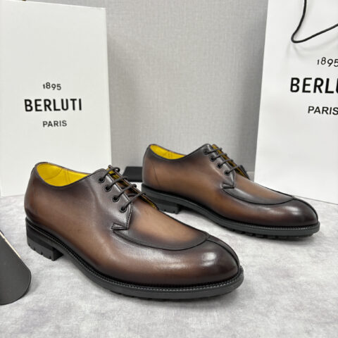 BERLUTI New Oslo 皮革德比鞋