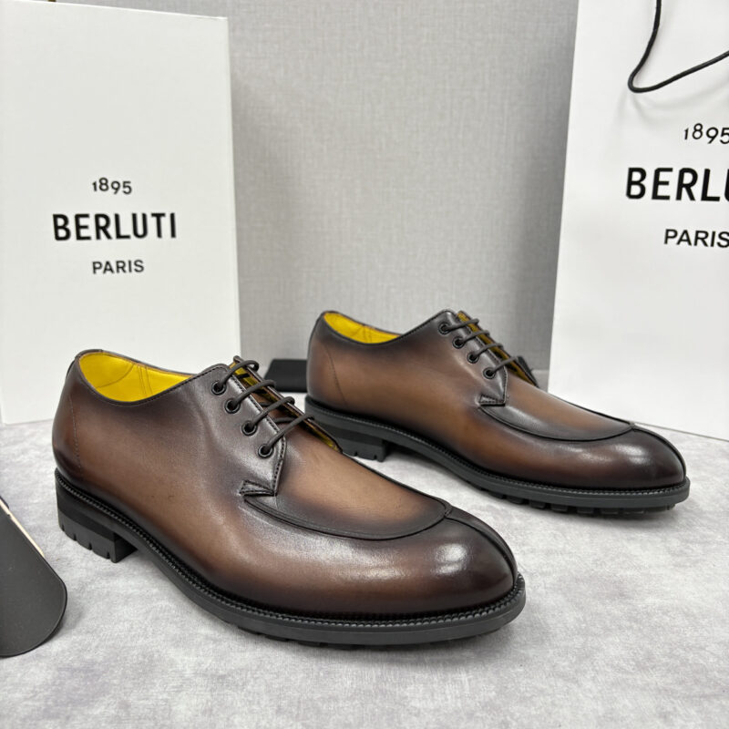BERLUTI New Oslo 皮革德比鞋