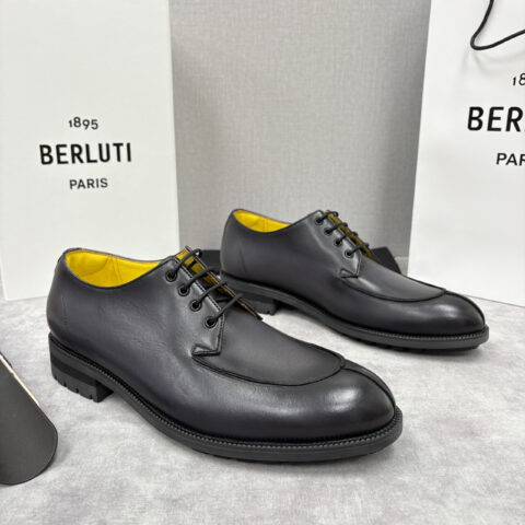 BERLUTI New Oslo 皮革德比鞋