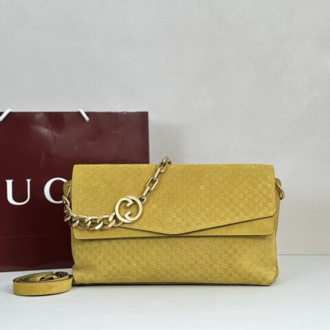 GUCCI 专柜品质，顶级原单货，实物实拍！款号857362黄反绒压