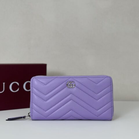 GUCCI  专柜品质，顶级原单货，实物实拍！837758浅紫羊皮