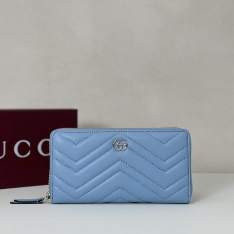 GUCCI 专柜品质，顶级原单货，实物实拍！837758浅蓝羊皮