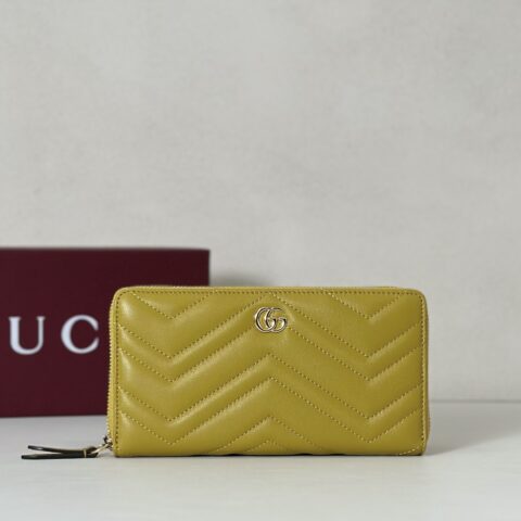 GUCCI 专柜品质，顶级原单货，实物实拍！837758芥末黄羊皮