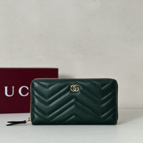 GUCCI 专柜品质，顶级原单货，实物实拍！837758深绿羊皮