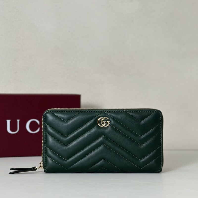 GUCCI 专柜品质，顶级原单货，实物实拍！837758深绿羊皮