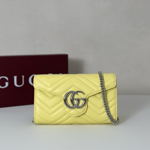 GUCCI 专柜品质，顶级原单货，实物实拍！款号837745黄色羊皮
