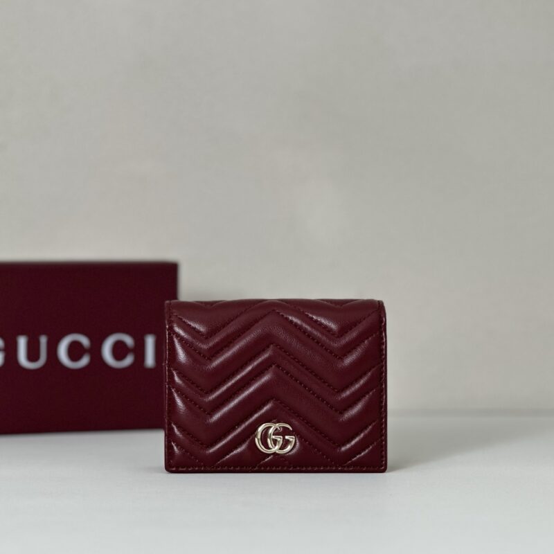 GUCCI 专柜品质，顶级原单货，实物实拍！466492酒红羊皮