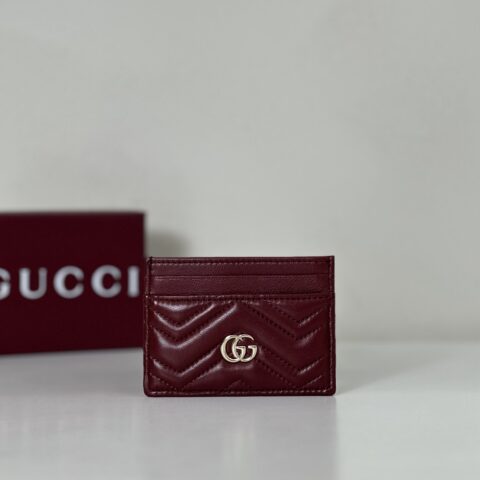 GUCCI 专柜品质，顶级原单货，实物实拍！款号443127酒红羊皮
