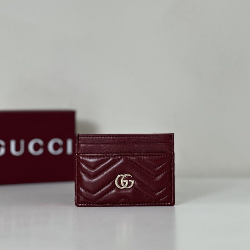 GUCCI 专柜品质，顶级原单货，实物实拍！款号443127酒红羊皮