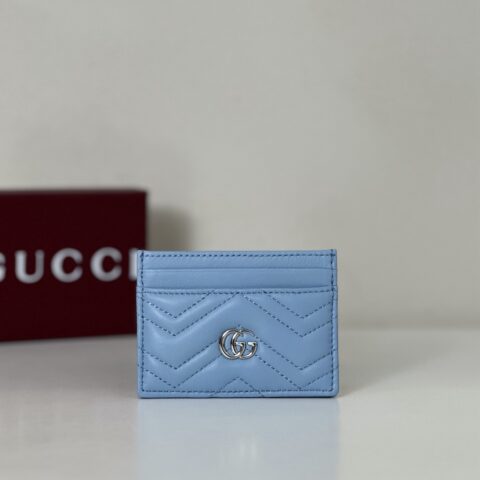 GUCCI 专柜品质，顶级原单货，实物实拍！款号443127浅蓝羊皮