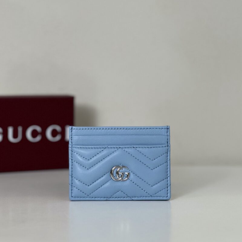 GUCCI 专柜品质，顶级原单货，实物实拍！款号443127浅蓝羊皮