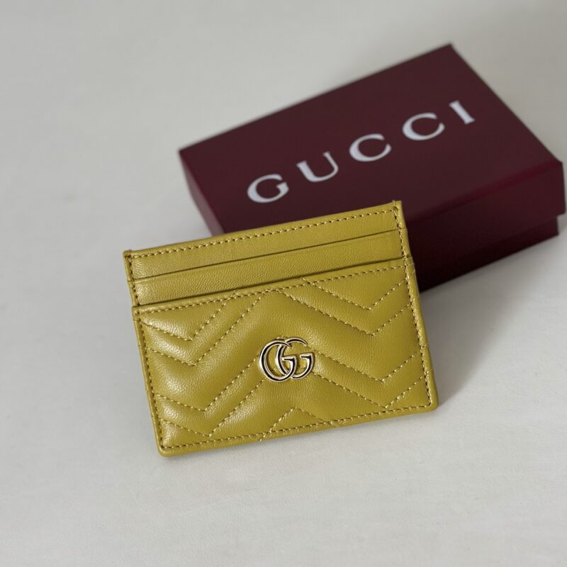 GUCCI 专柜品质，顶级原单货，实物实拍！款号443127芥末黄羊皮