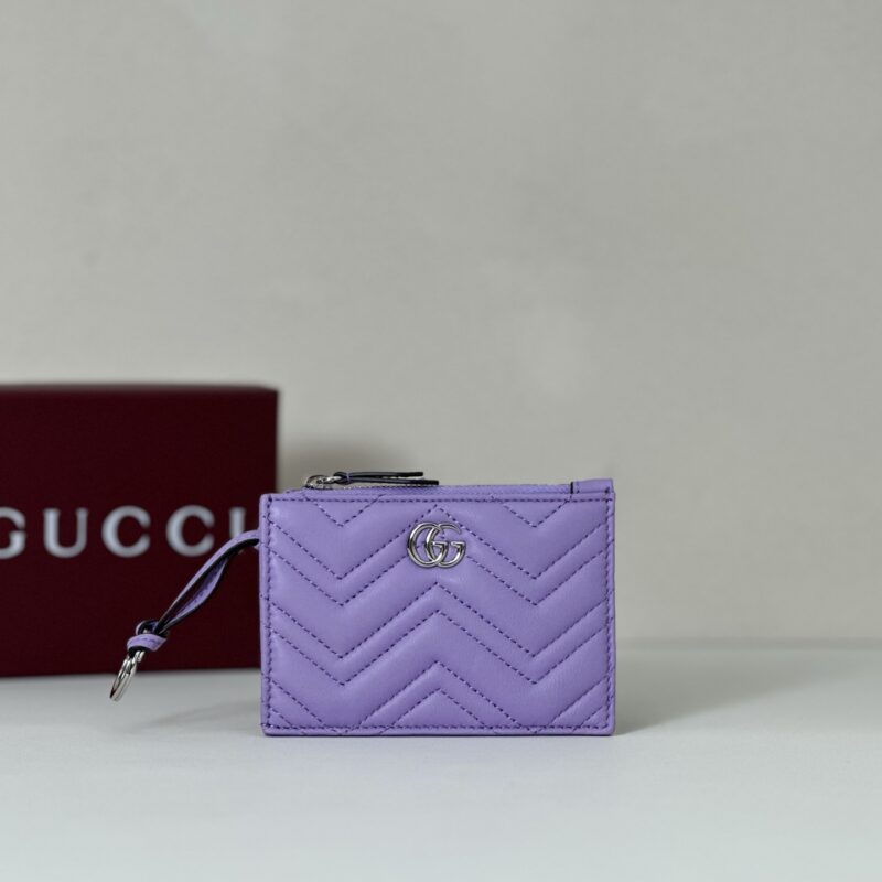 GUCCI 专柜品质，顶级原单货，实物实拍！款号837747浅紫羊皮