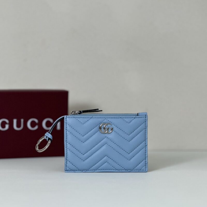 GUCCI 专柜品质，顶级原单货，实物实拍！款号837747浅蓝羊皮
