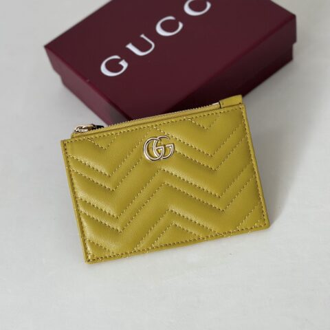 GUCCI 专柜品质，顶级原单货，实物实拍！款号837747芥末黄羊皮