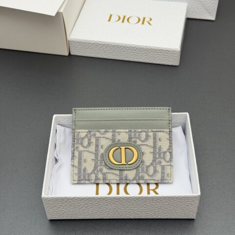 DIOR 30 Montaigne Freesia卡夹系列 型号:S2152 提花灰/小牛皮