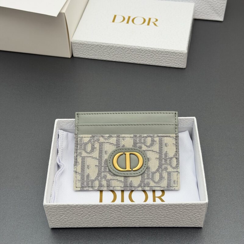 DIOR 30 Montaigne Freesia卡夹系列 型号:S2152 提花灰/小牛皮