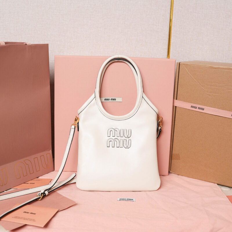 MIUMIU miu家新品迷你托特包 5BA281 白色