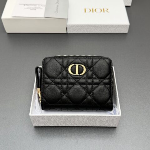 DIOR Cato Glycine钱包系列 型号:S5032 黑色云朵/小牛皮