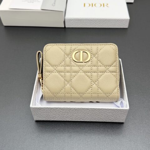 DIOR Cato Glycine钱包系列 型号:S5032 杏色云朵/小牛皮