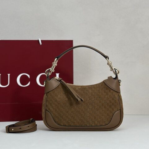 GUCCI 专柜品质，顶级原单货，实物实拍！款号855252棕绒压字