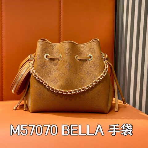 【原单精品】M57070棕色/镂空 M27378 全皮水桶包 BELLA 手袋