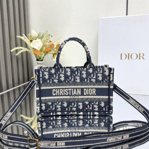 DIOR 新迷你 老花蓝BOOK TOTE 手袋 型号：1286/9024