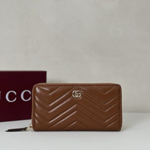 GUCCI 专柜品质，顶级原单货，实物实拍！837758棕色羊皮