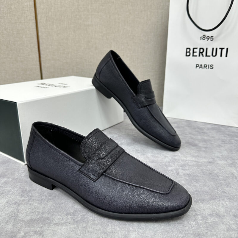 BERLUTI Lorenzo山羊皮🐐乐福鞋 深灰色