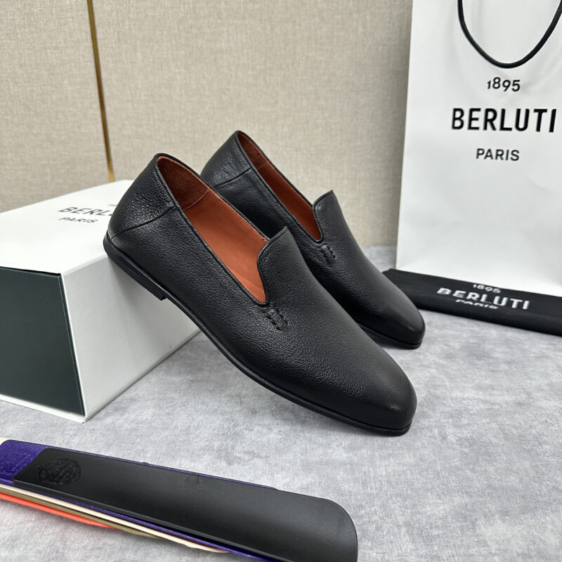 BERLUTI 山羊皮乐福鞋皮拖鞋