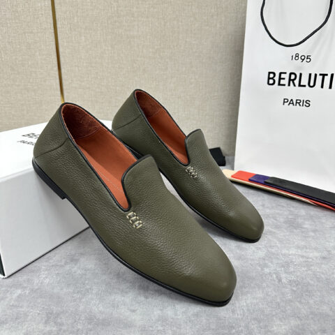 BERLUTI 顶级麂皮乐福鞋皮拖鞋