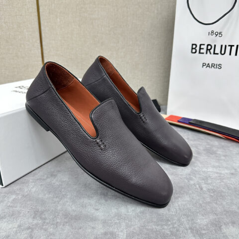 BERLUTI 顶级麂皮乐福鞋皮拖鞋