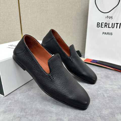 BERLUTI 顶级麂皮乐福鞋皮拖鞋