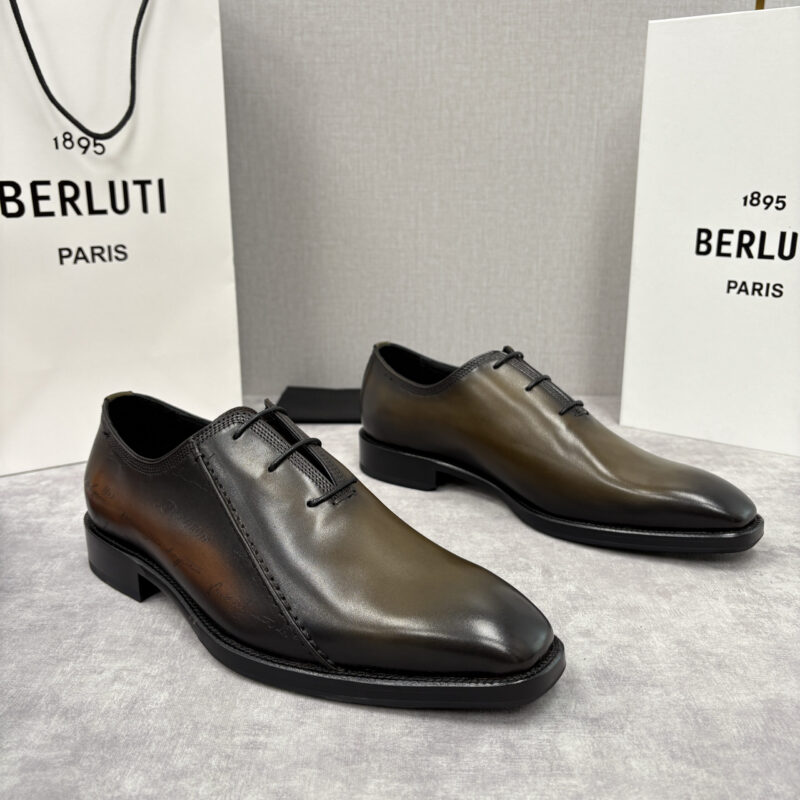 BERLUTI 新款男士手工擦色正装鞋皮鞋