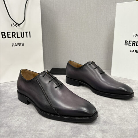 BERLUTI 新款男士手工擦色正装鞋皮鞋