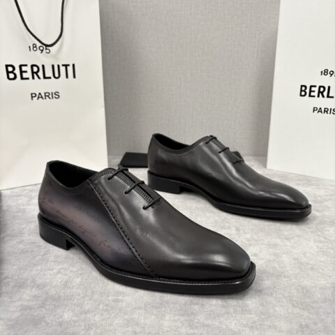 BERLUTI 新款男士手工擦色正装鞋皮鞋