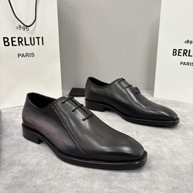 BERLUTI 新款男士手工擦色正装鞋皮鞋