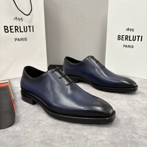 BERLUTI 新款男士手工擦色正装鞋皮鞋
