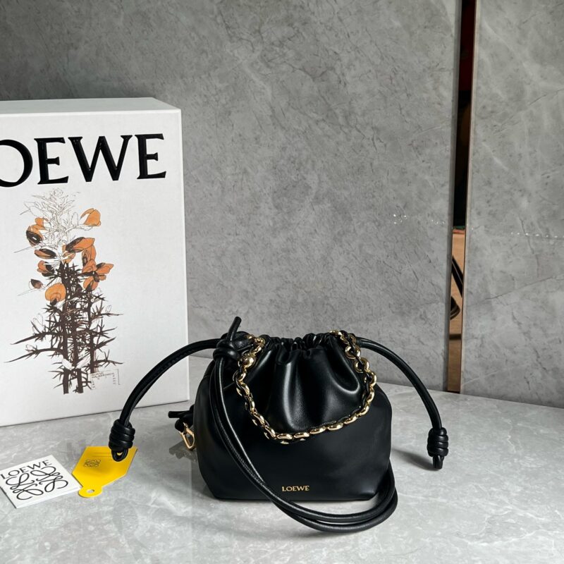 LOEWE Flamenco Purse福袋 0804 黑色小号