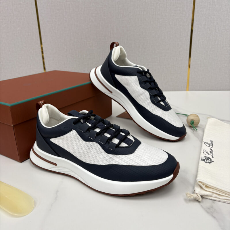 Loro Piana Week End Walk 男士网面牛皮拼接休闲运动鞋