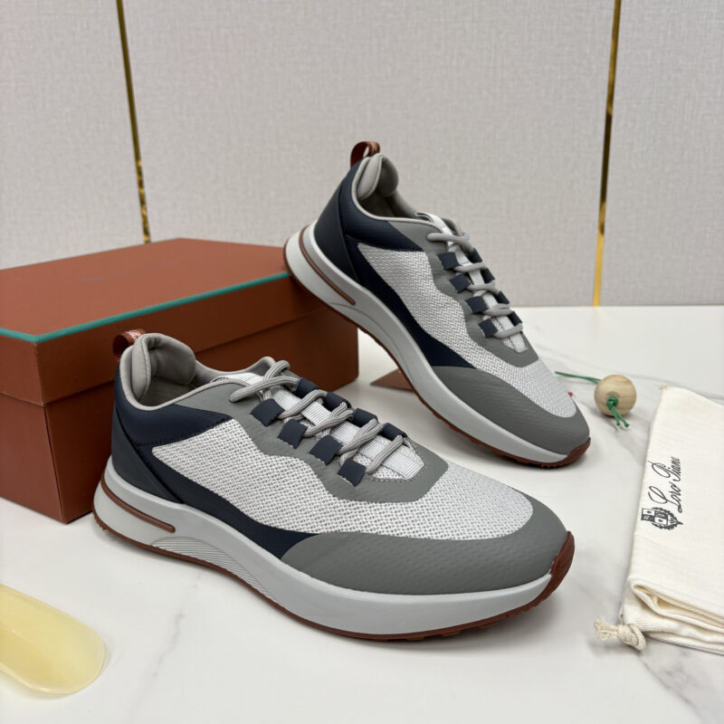 Loro Piana Week End Walk 男士网面牛皮拼接休闲运动鞋