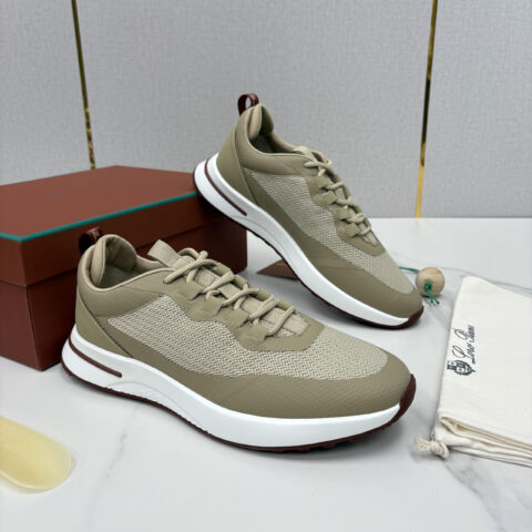 Loro Piana Week End Walk 男士网面牛皮拼接休闲运动鞋
