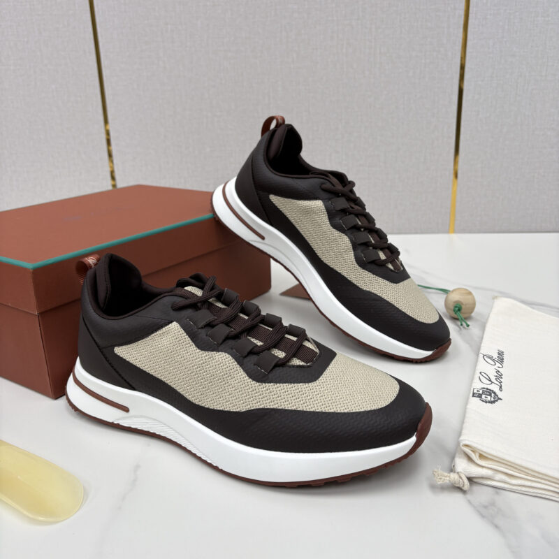 Loro Piana Week End Walk 男士网面牛皮拼接休闲运动鞋
