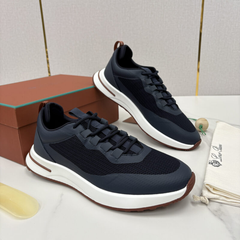Loro Piana Week End Walk 男士网面牛皮拼接休闲运动鞋