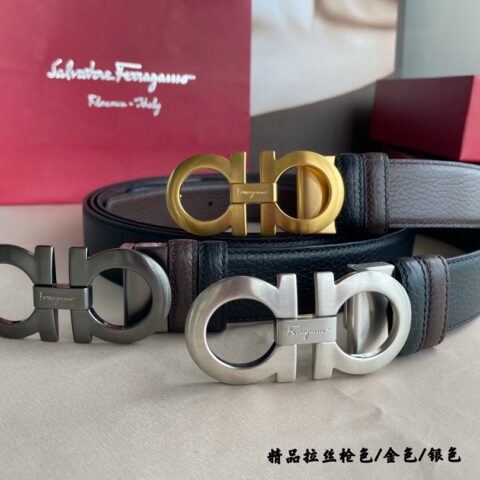 Ferragamo 双马蹄扣的设计与8⃣️谐音“发”寓意很好的发财腰带