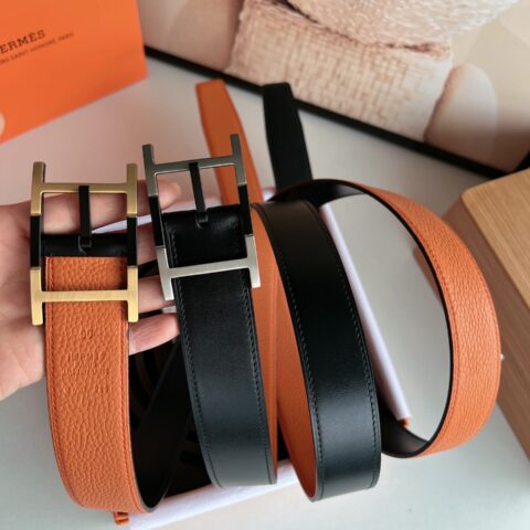 HERMES Nathan 32  PVD双面腰带