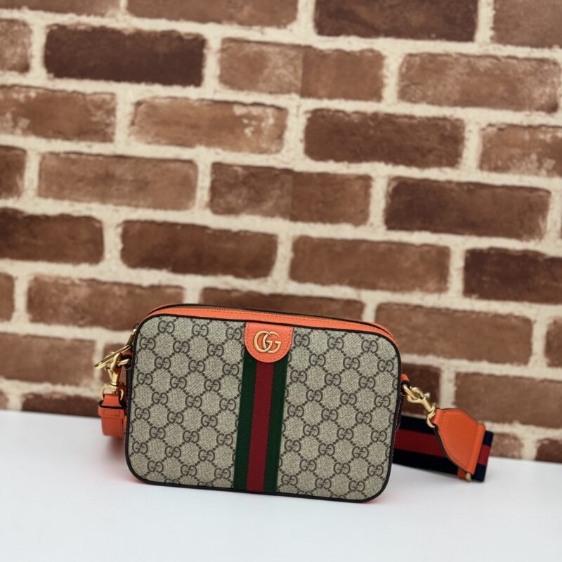 GUCCI 专柜品质，顶级原单货，实物实拍！款号699439啡胶/亮橙色