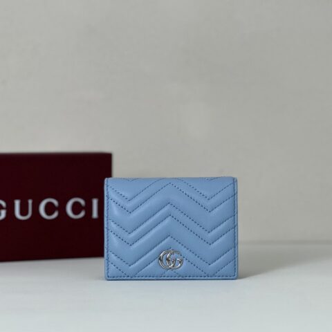 GUCCI 专柜品质，顶级原单货，实物实拍！466492浅蓝羊皮